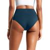 imageCRZ YOGA High Waisted V Cut Bikini Bottom for Women  Cross Front Bathing Swimsuit Full Coverage Swim BriefsInsignia Blue