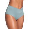 imageCRZ YOGA High Waisted V Cut Bikini Bottom for Women  Cross Front Bathing Swimsuit Full Coverage Swim BriefsLight Grayish Blue