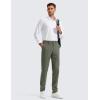 imageCRZ YOGA Mens All Day Comfy Golf Pants  28quot30quot32quot34quot36quot Quick Dry Lightweight Work Casual Trousers with PocketsLight Army Green