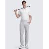 imageCRZ YOGA Mens All Day Comfy Golf Pants  28quot30quot32quot34quot36quot Quick Dry Lightweight Work Casual Trousers with PocketsPlatinum Grey