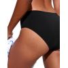 imageCRZ YOGA Mid Waisted Bikini Bottoms for Women  Full Coverage Bathing Suit Swimsuit Basic Swim BriefsBlack