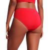 imageCRZ YOGA Mid Waisted Bikini Bottoms for Women  Full Coverage Bathing Suit Swimsuit Basic Swim BriefsDeep Red