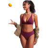 imageCRZ YOGA Mid Waisted Bikini Bottoms for Women  Full Coverage Bathing Suit Swimsuit Basic Swim BriefsFuchsia