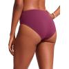 imageCRZ YOGA Mid Waisted Bikini Bottoms for Women  Full Coverage Bathing Suit Swimsuit Basic Swim BriefsFuchsia
