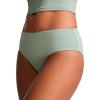 imageCRZ YOGA Mid Waisted Bikini Bottoms for Women  Full Coverage Bathing Suit Swimsuit Basic Swim BriefsGreen Palm Court