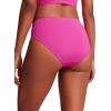 imageCRZ YOGA Mid Waisted Bikini Bottoms for Women  Full Coverage Bathing Suit Swimsuit Basic Swim BriefsHibiscus Purple