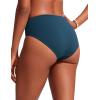 imageCRZ YOGA Mid Waisted Bikini Bottoms for Women  Full Coverage Bathing Suit Swimsuit Basic Swim BriefsInsignia Blue