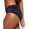 imageCRZ YOGA Mid Waisted Bikini Bottoms for Women  Full Coverage Bathing Suit Swimsuit Basic Swim BriefsJungle Camouflage Gray