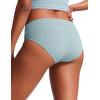 imageCRZ YOGA Mid Waisted Bikini Bottoms for Women  Full Coverage Bathing Suit Swimsuit Basic Swim BriefsLight Grayish Blue