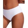 imageCRZ YOGA Mid Waisted Bikini Bottoms for Women  Full Coverage Bathing Suit Swimsuit Basic Swim BriefsWhite