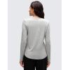imageCRZ YOGA Pima Cotton Crewneck Long Sleeve Shirts for Women  Workout Athletic Yoga Casual Tops Soft Plain TShirtHeathered Medium Grey
