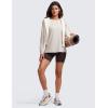 imageCRZ YOGA Pima Cotton Loose Long Sleeve Shirts for Women  Workout Yoga Casual Tops Crew Neck Loose Basic Soft Fall TShirtMojave Tan