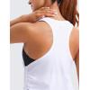 imageCRZ YOGA Pima Cotton Ruched Side Tank Tops for Women  Workout Athletic Casual Racerback Crewneck Loose Sleeveless ShirtsWhite