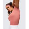 imageCRZ YOGA Seamless Workout Tops for Women Hip Length  Athletic Running Gym Yoga Short Sleeve Shirts Breathable Crewneck TeesBriar Rose