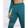 imageCRZ YOGA Soft Thermal Underwear Sets for Women Lightweight Long Johns Base Layer Pajamas Warm Top BottomGreen Jade