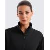 imageCRZ YOGA SoftAura Half Zip Sweatshirt for Women  Pullover Workout Casual Funnel Neck Sweat Shirts with PocketBlack