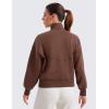 imageCRZ YOGA SoftAura Half Zip Sweatshirt for Women  Pullover Workout Casual Funnel Neck Sweat Shirts with PocketCoffee Brown
