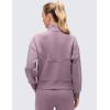 imageCRZ YOGA SoftAura Half Zip Sweatshirt for Women  Pullover Workout Casual Funnel Neck Sweat Shirts with PocketLight Lavender
