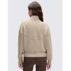 imageCRZ YOGA SoftAura Half Zip Sweatshirt for Women  Pullover Workout Casual Funnel Neck Sweat Shirts with PocketOak