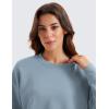 imageCRZ YOGA SoftAura Pullover Sweatshirt for Women  Crewneck Workout Casual Basic Fall Sweat ShirtsBelgian Blue