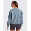 imageCRZ YOGA SoftAura Pullover Sweatshirt for Women  Crewneck Workout Casual Basic Fall Sweat ShirtsBelgian Blue