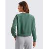 imageCRZ YOGA SoftAura Pullover Sweatshirt for Women  Crewneck Workout Casual Basic Fall Sweat ShirtsDark Forest Green