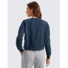 imageCRZ YOGA SoftAura Pullover Sweatshirt for Women  Crewneck Workout Casual Basic Fall Sweat ShirtsInk Blue