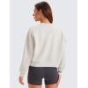 imageCRZ YOGA SoftAura Pullover Sweatshirt for Women  Crewneck Workout Casual Basic Fall Sweat ShirtsMilky White Bone