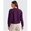 imageCRZ YOGA SoftAura Pullover Sweatshirt for Women  Crewneck Workout Casual Basic Fall Sweat ShirtsPlum Magenta