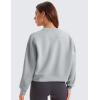 imageCRZ YOGA SoftAura Pullover Sweatshirt for Women  Crewneck Workout Casual Basic Fall Sweat ShirtsRhino Grey