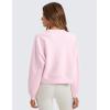 imageCRZ YOGA SoftAura Pullover Sweatshirt for Women  Crewneck Workout Casual Basic Fall Sweat ShirtsStrawberry Pink