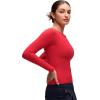 imageCRZ YOGA Softembrace Boat Neck Long Sleeve Shirts for Women  Casual Going Out Tops Soft Stretchy Fitted Fall TShirtsAurora Red