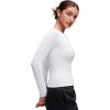 imageCRZ YOGA Softembrace Boat Neck Long Sleeve Shirts for Women  Casual Going Out Tops Soft Stretchy Fitted Fall TShirtsWhite