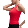 imageCRZ YOGA Softembrace Scoop Neck Tank Tops for Women  Casual Going Out Soft Double Lined Crop Basic Sleeveless ShirtsAurora Red