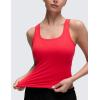 imageCRZ YOGA Softembrace Scoop Neck Tank Tops for Women  Casual Going Out Soft Double Lined Crop Basic Sleeveless ShirtsAurora Red