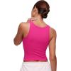 imageCRZ YOGA Softembrace Scoop Neck Tank Tops for Women  Casual Going Out Soft Double Lined Crop Basic Sleeveless ShirtsGranita Pink