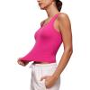imageCRZ YOGA Softembrace Scoop Neck Tank Tops for Women  Casual Going Out Soft Double Lined Crop Basic Sleeveless ShirtsGranita Pink