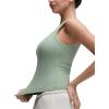 imageCRZ YOGA Softembrace Scoop Neck Tank Tops for Women  Casual Going Out Soft Double Lined Crop Basic Sleeveless ShirtsGreen Palm Court