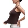 imageCRZ YOGA Softembrace Scoop Neck Tank Tops for Women  Casual Going Out Soft Double Lined Crop Basic Sleeveless ShirtsHot Fudge Brown