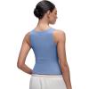 imageCRZ YOGA Softembrace Scoop Neck Tank Tops for Women  Casual Going Out Soft Double Lined Crop Basic Sleeveless ShirtsOasis Blue