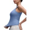 imageCRZ YOGA Softembrace Scoop Neck Tank Tops for Women  Casual Going Out Soft Double Lined Crop Basic Sleeveless ShirtsOasis Blue
