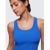 imageCRZ YOGA Softembrace Scoop Neck Tank Tops for Women  Casual Going Out Soft Double Lined Crop Basic Sleeveless ShirtsSparkle Blue