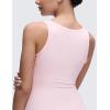 imageCRZ YOGA Softembrace Scoop Neck Tank Tops for Women  Casual Going Out Soft Double Lined Crop Basic Sleeveless ShirtsStrawberry Pink