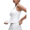 imageCRZ YOGA Softembrace Scoop Neck Tank Tops for Women  Casual Going Out Soft Double Lined Crop Basic Sleeveless ShirtsWhite