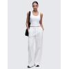 imageCRZ YOGA Softembrace Scoop Neck Tank Tops for Women  Casual Going Out Soft Double Lined Crop Basic Sleeveless ShirtsWhite