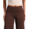 imageCRZ YOGA Softretch No Front Seam Wide Leg Pants 30quot for Women  High Waisted Yoga Lounge Buttery Soft Comfy CasualLava Brown
