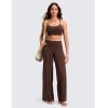 imageCRZ YOGA Softretch No Front Seam Wide Leg Pants 30quot for Women  High Waisted Yoga Lounge Buttery Soft Comfy CasualLava Brown