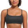 imageCRZ YOGA Butterluxe Adjustable Spaghetti Strap Sports Bras for Women  Scoop Neck Wireless Padded Yoga Workout Crop TopBlack Foil Pattern