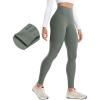 imageCRZ YOGA Fleece Lined Leggings 28  Thermal Casual Lounge Workout Yoga Womens Full Length Pants Winter WarmGrey Sage