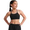 imageCRZ YOGA Girls Butterluxe Y Back Sports Bra  Yoga Athletic Casual Tops Scoop Neck Spaghetti Strap Padded Crop Kids TeenBlack